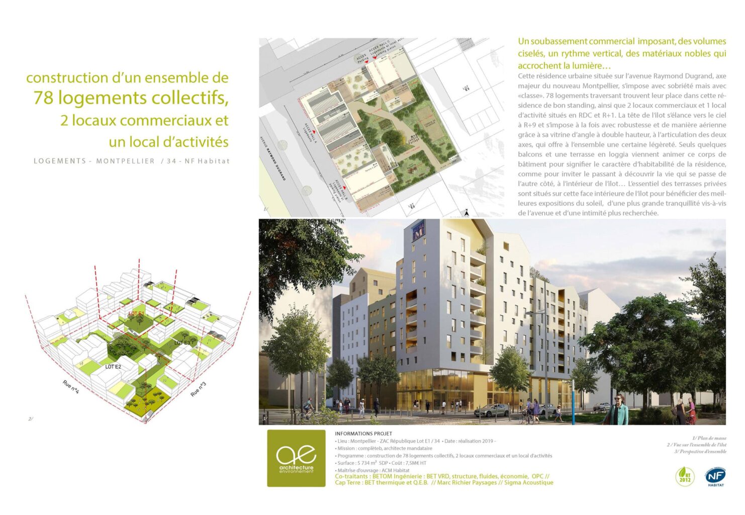 78 logements zac république lot e1 montpellier fiche projet