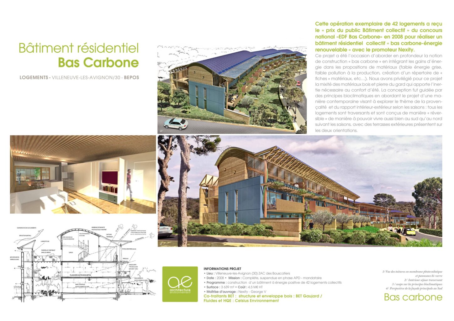 bâtiment résidentiel bas carbone villeneuve les avignon 30 zac des bouscatiers fiche projet