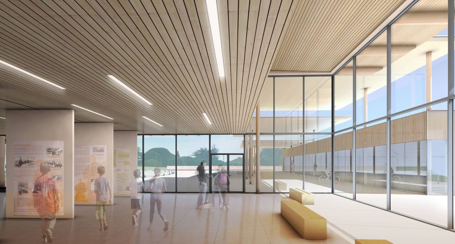 construction d’un collège en bois et d’un plateau sportif joyeuse 3