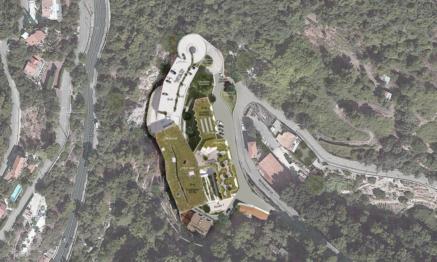 ehpad de la sofieta villefranche sur mer plan de masse