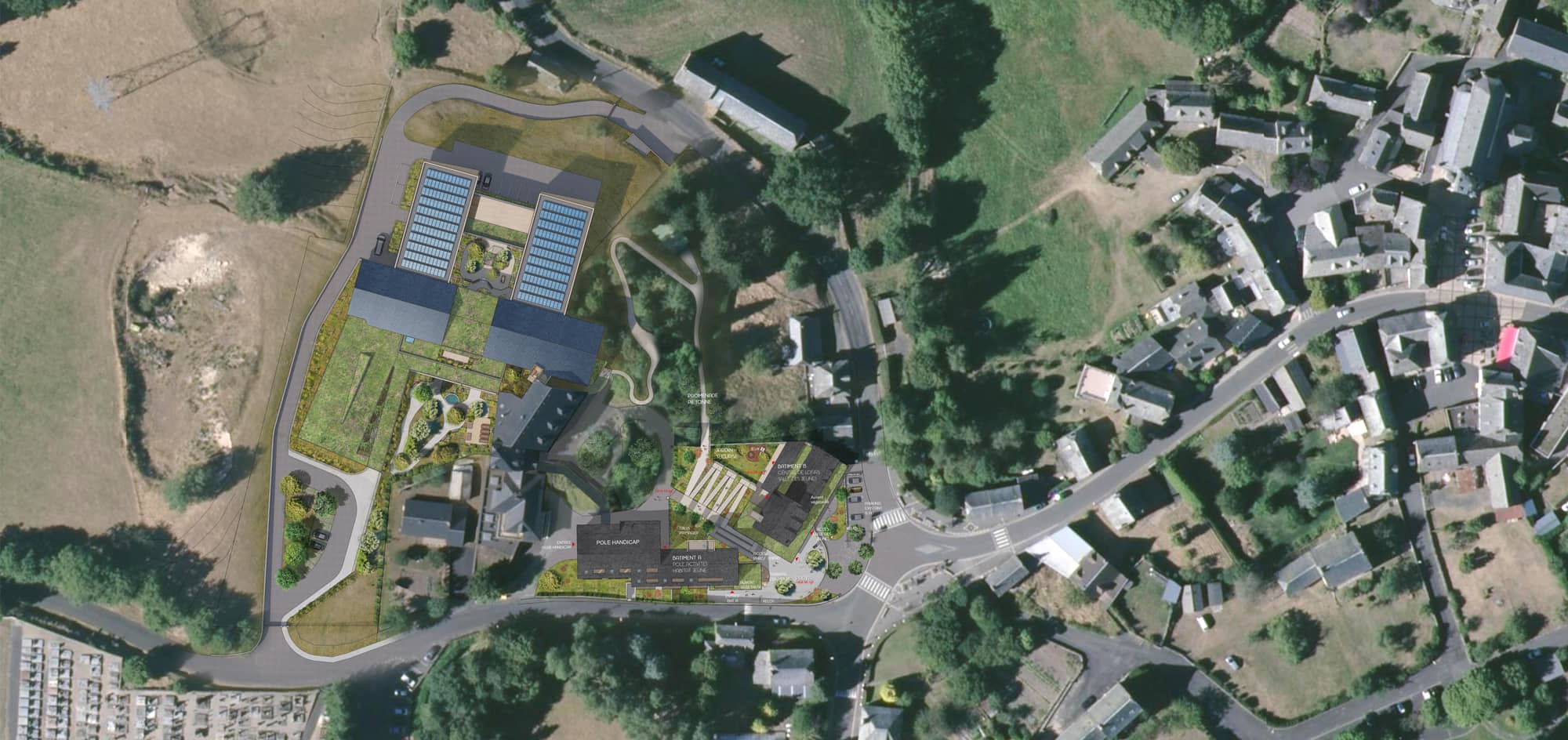 ehpad pôle intergénérationnel d’argences en aubrac 12 plan de masse