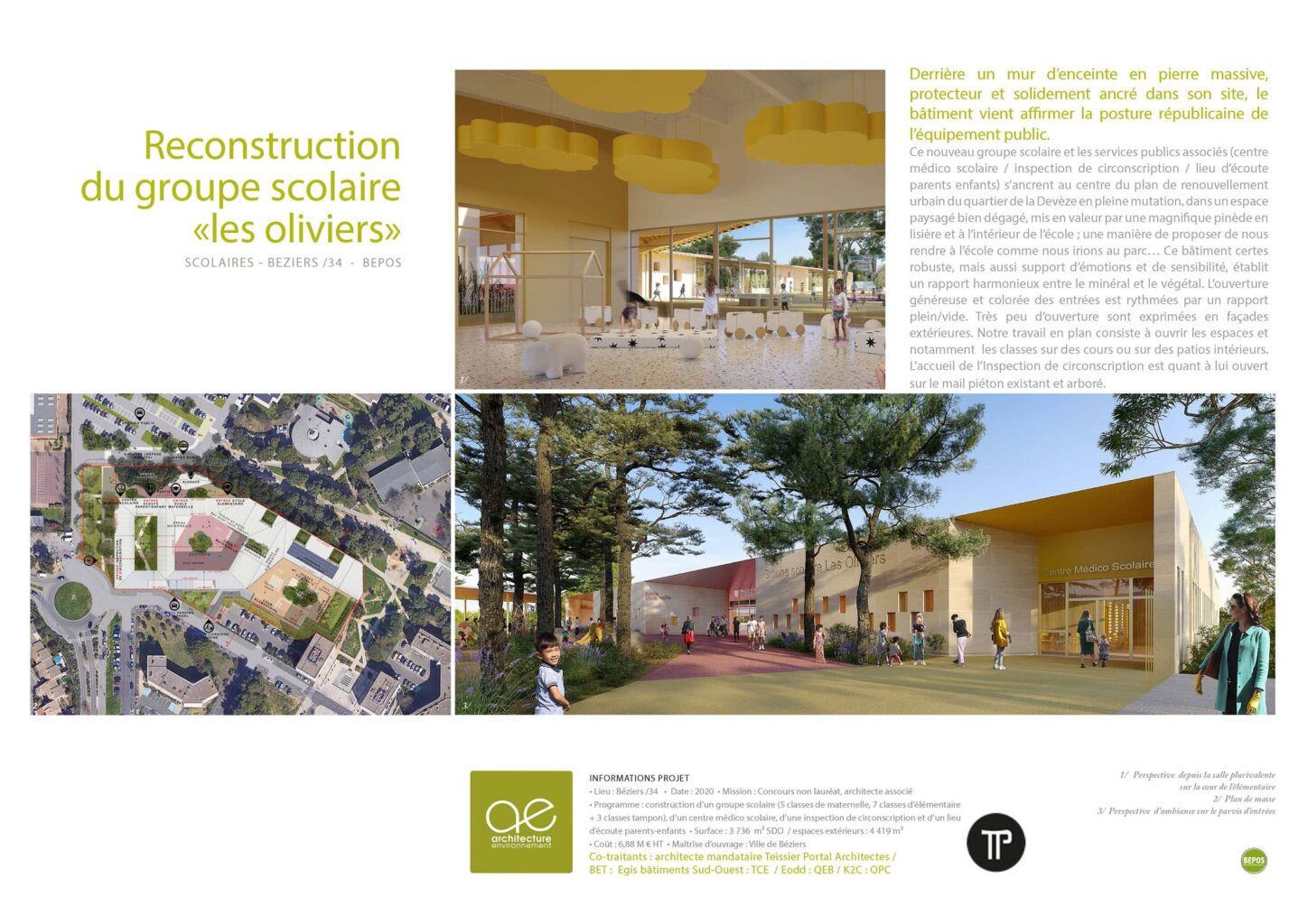 groupe scolaire les oliviers béziers fiche projet