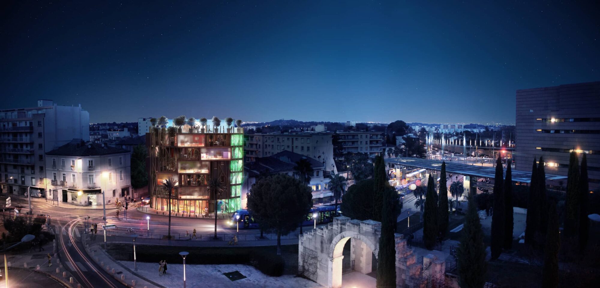 îlot vernière immeuble végétal 10 logements d'habitat participatif zéro carbone montpellier 2