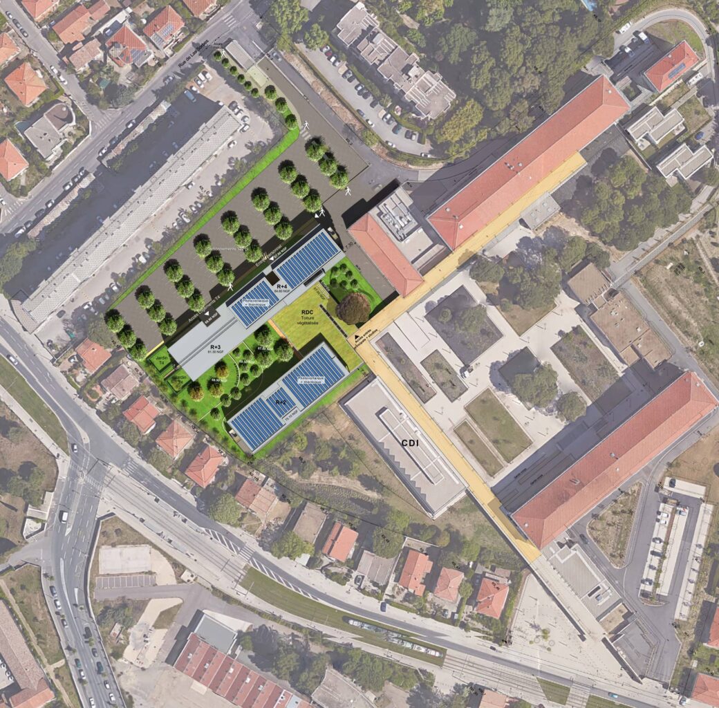 internat du lycée jules guesde montpellier plan de masse