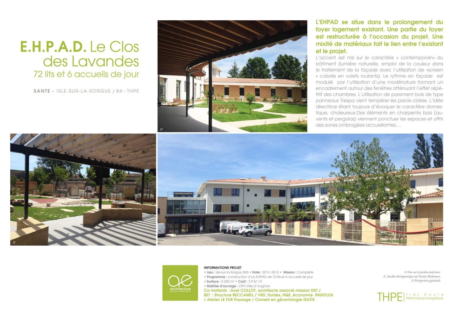 le clos des lavandes ehpad à isles sur la sorgue 84 fiche projet