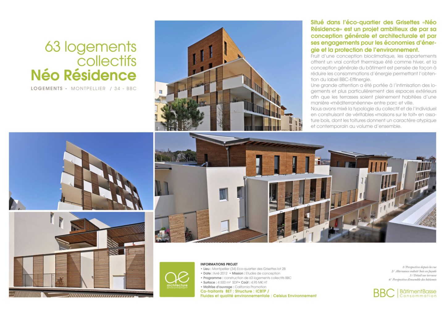 néo résidence logements montpellier eco quartier des grisettes lot 2b fiche projet