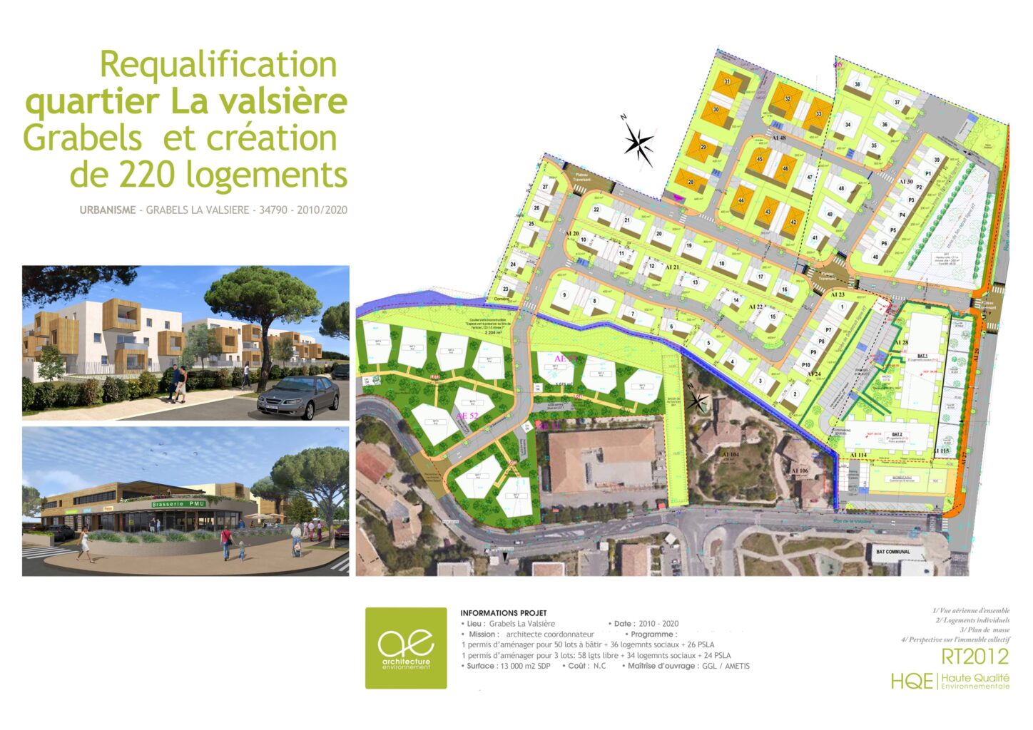 quartier la valsière à grabels création de 220 logements fiche projet