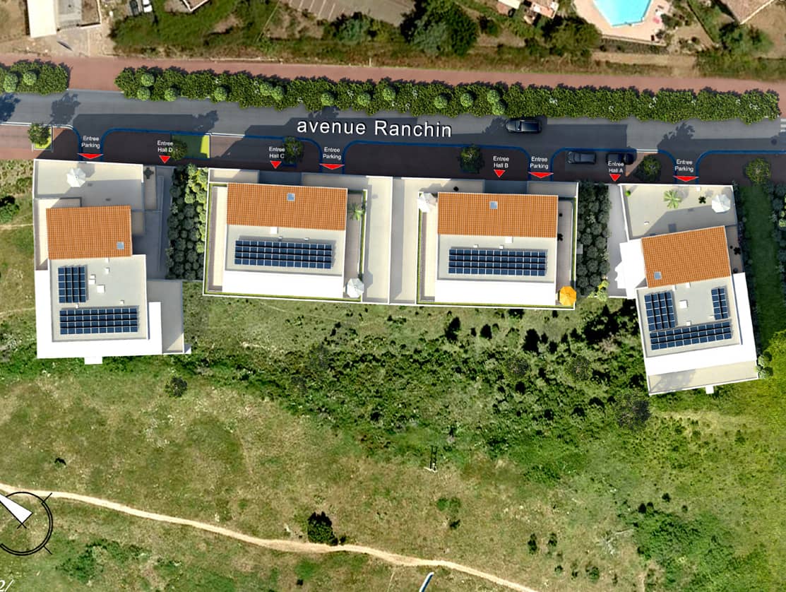 résidence naoya bâtiment résidentiel 49 logements grabels zac euromédecine 34 plan de masse